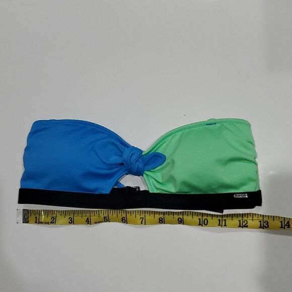 PINK Color Block Bikini in Blue & Green Size S - Picture 7 of 13